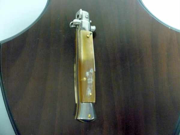 Italian stiletto - pugnale Frank Beltrame - 23 cm - corno di bufalo chiaro, lama baionetta - FB 23/48B - 5