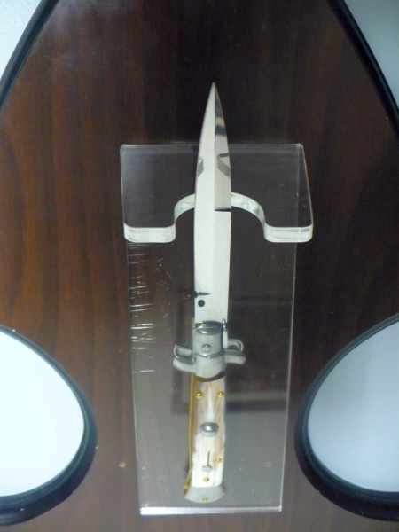Italian stiletto - pugnale Frank Beltrame - 23 cm - corno di bufalo chiaro, lama baionetta - FB 23/48B - 5