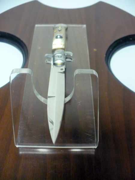 Frank Beltrame- italian stiletto - 23 cm-corno di bufalo chiaro - baionetta - modello FB 23/48B -7
