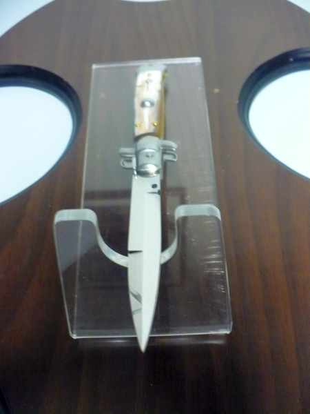 Italian stiletto - pugnale Frank Beltrame - 23 cm - corno di bufalo chiaro, lama baionetta - FB 23/48B - 5