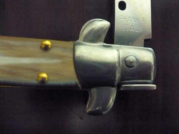 Italian stiletto - pugnale Frank Beltrame - 23 cm - corno di bufalo chiaro, lama baionetta - FB 23/48B - 5