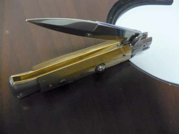Frank Beltrame- italian stiletto - 23 cm-corno di bufalo chiaro - baionetta - modello FB 23/48B -7