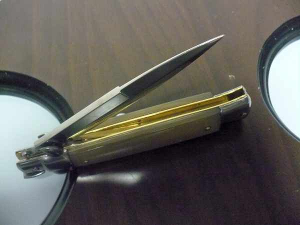 Frank Beltrame- italian stiletto - 23 cm-corno di bufalo chiaro - baionetta - modello FB 23/48B -7