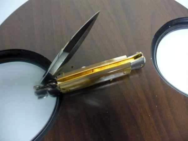 Italian stiletto - pugnale Frank Beltrame - 23 cm - corno di bufalo chiaro, lama baionetta - FB 23/48B - 5