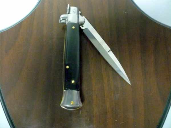 FRANK BELTRAME -italian stiletto - 23 cm- corno di bufalo - baionetta - modello FB 23/58B - 5