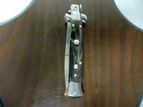 FRANK BELTRAME -italian stiletto - 23 cm- corno di bufalo - baionetta - modello FB 23/58B - 5