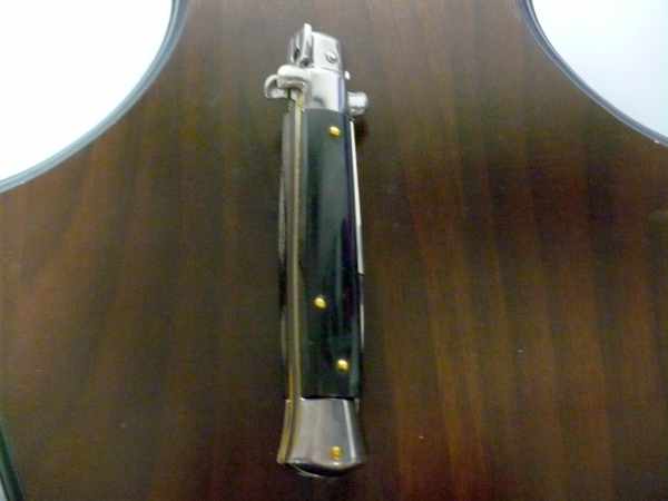 Frank Beltrame , italian stiletto , pugnale - 23 cm , corno di bufalo scuro,baionetta , modello FB 23/58B - 2