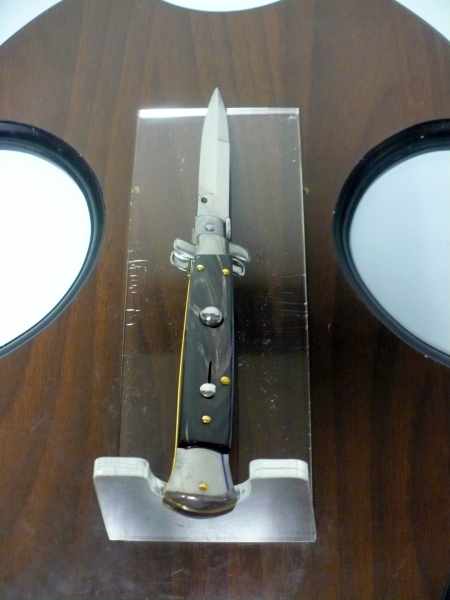 FRANK BELTRAME -italian stiletto - 23 cm- corno di bufalo - baionetta - modello FB 23/58B - 5
