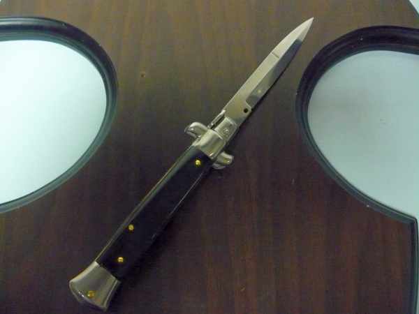 FRANK BELTRAME -italian stiletto - 23 cm- corno di bufalo - baionetta - modello FB 23/58B - 5