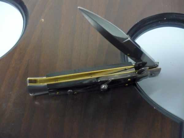FRANK BELTRAME -italian stiletto - 23 cm- corno di bufalo - baionetta - modello FB 23/58B - 5