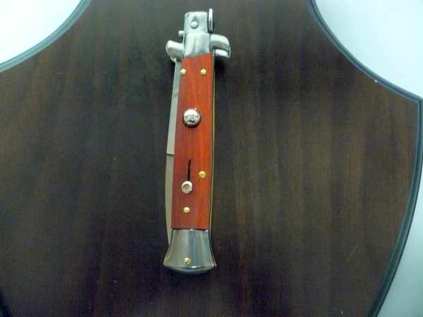 Frank Beltrame italian stiletto - 23 cm legno rosso -lama baionetta- modello FB 23/83B - 4
