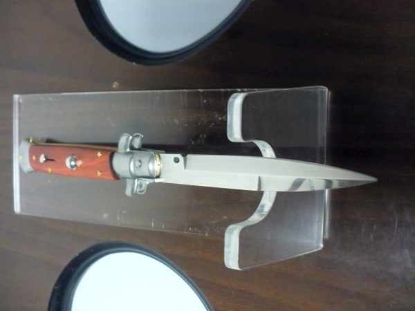 Frank Beltrame italian stiletto - 23 cm legno rosso -lama baionetta- modello FB 23/83B - 4
