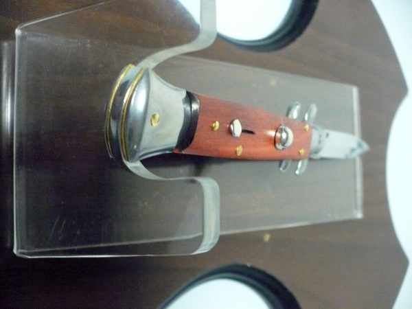 Frank Beltrame italian stiletto - 23 cm legno rosso -lama baionetta- modello FB 23/83B - 4