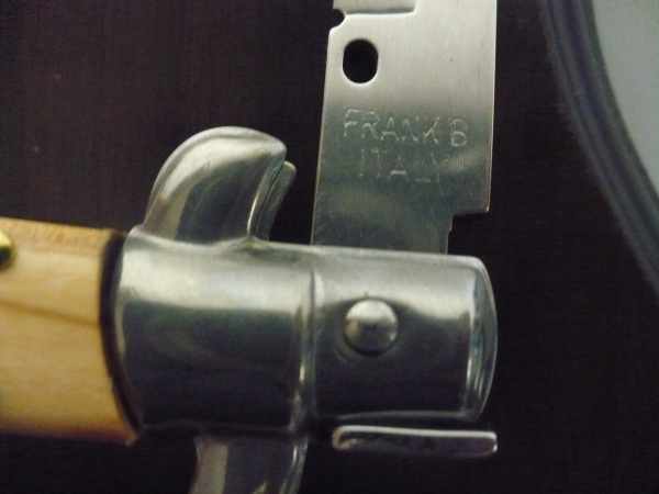 Frank Beltrame-23cm- coltello a scatto - pugnale -legno di olive / olive wood- modello FB 23/94B - 8