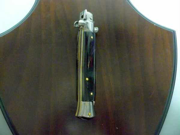 Frank Beltrame -italian stiletto - 23 cm-corno di bufalo scuro - lama classica modello FB 23/58C - 7