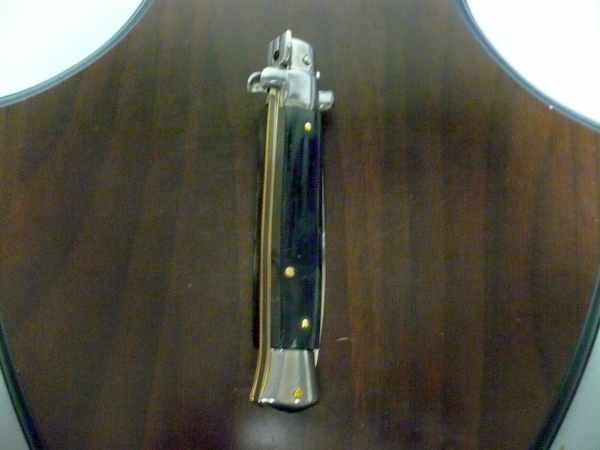 Frank Beltrame , italian stiletto , pugnale - 23 cm , corno di bufalo scuro, lama classica , modello FB 23/58C - 8
