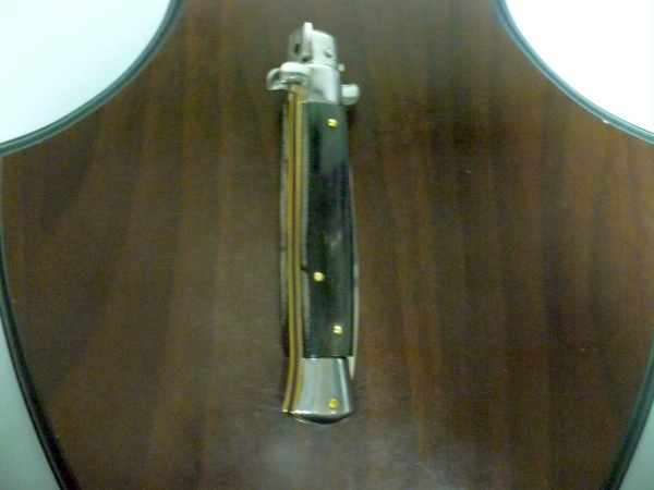 Frank Beltrame , italian stiletto , pugnale - 23 cm , corno di bufalo scuro,lama classica , modello FB 23/58C - 9