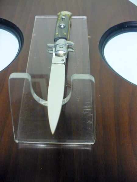 Frank Beltrame , italian stiletto , pugnale - 23 cm , corno di bufalo scuro,lama classica , modello FB 23/58C - 9
