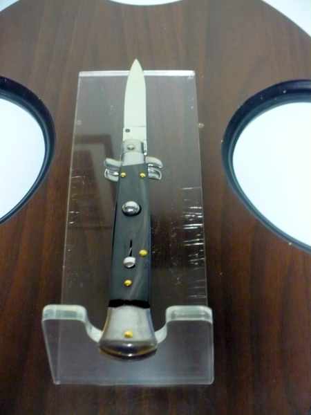 Frank Beltrame , italian stiletto , pugnale - 23 cm , corno di bufalo scuro,lama classica , modello FB 23/58C - 9