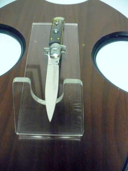Frank Beltrame , italian stiletto , pugnale - 23 cm , corno di bufalo scuro, lama classica , modello FB 23/58C - 8