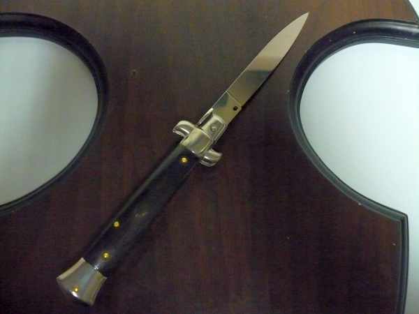 Frank Beltrame , italian stiletto , pugnale - 23 cm , corno di bufalo scuro,lama classica , modello FB 23/58C - 9