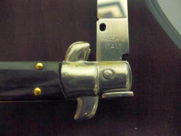 Frank Beltrame , italian stiletto , pugnale - 23 cm , corno di bufalo scuro,lama classica , modello FB 23/58C - 9