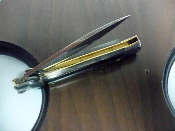 Frank Beltrame , italian stiletto , pugnale - 23 cm , corno di bufalo scuro,lama classica , modello FB 23/58C - 9