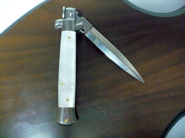 Frank Beltrame italian stiletto- 23 cm imitazione di madreperla , lama dagger -modello FB 23/36D