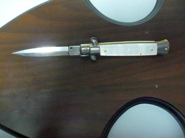 Frank Beltrame italian stiletto- 23 cm imitazione di madreperla , lama dagger -modello FB 23/36D
