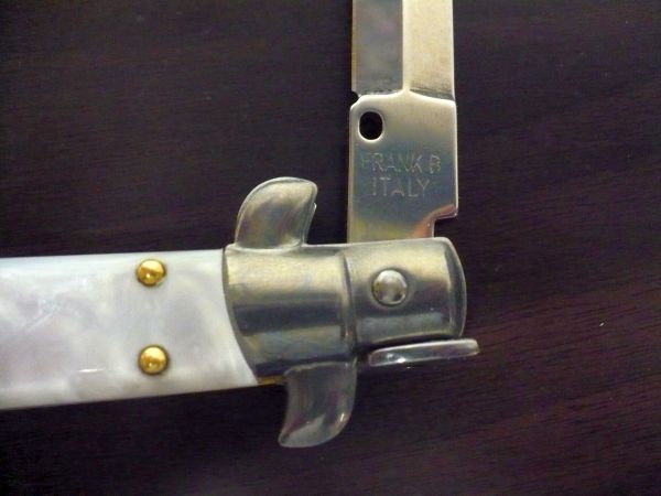 Frank Beltrame italian stiletto- 23 cm imitazione di madreperla , lama dagger -modello FB 23/36D