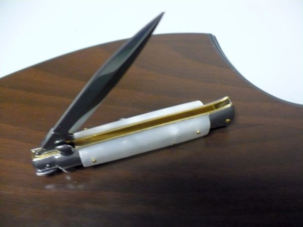Frank Beltrame italian stiletto- 23 cm imitazione di madreperla , lama dagger -modello FB 23/36D