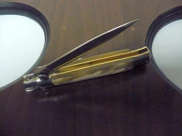 Italian stiletto - pugnale Frank Beltrame - 23 cm -corno di bufalo chiaro- lama dagger FB 23/48D - 17