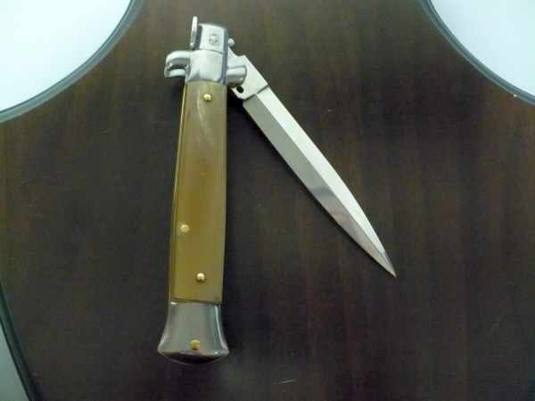 Italian stiletto - pugnale Frank Beltrame - 23 cm -corno di bufalo chiaro- lama dagger FB 23/48D - 20