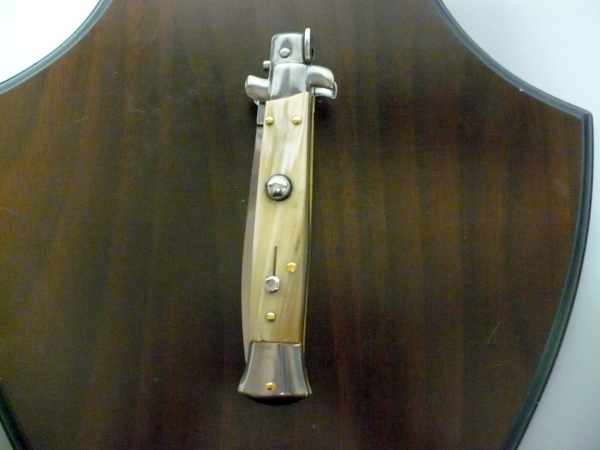 Italian stiletto - pugnale Frank Beltrame - 23 cm -corno di bufalo chiaro- lama dagger FB 23/48D - 20