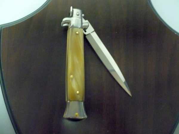 Italian stiletto - pugnale Frank Beltrame - 23 cm -corno di bufalo chiaro- lama dagger FB 23/48D - 1