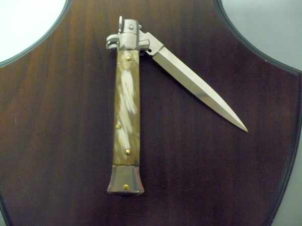 Italian stiletto - pugnale Frank Beltrame - 23 cm -corno di bufalo chiaro- lama dagger FB 23/48D - 17