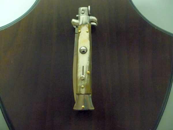 Italian stiletto - pugnale Frank Beltrame - 23 cm -corno di bufalo chiaro- lama dagger FB 23/48D - 17