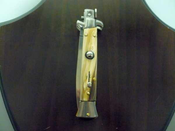 Italian stiletto - pugnale Frank Beltrame - 23 cm -corno di bufalo chiaro- lama dagger FB 23/48D - 1