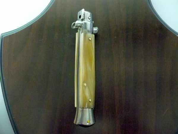 Italian stiletto - pugnale Frank Beltrame - 23 cm -corno di bufalo chiaro- lama dagger FB 23/48D - 1