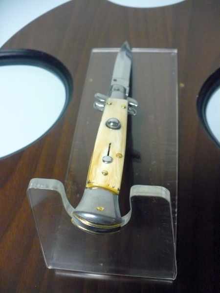 Italian stiletto - pugnale Frank Beltrame - 23 cm - corno di bufalo chiaro, lama dagger - FB 23/48D - 4