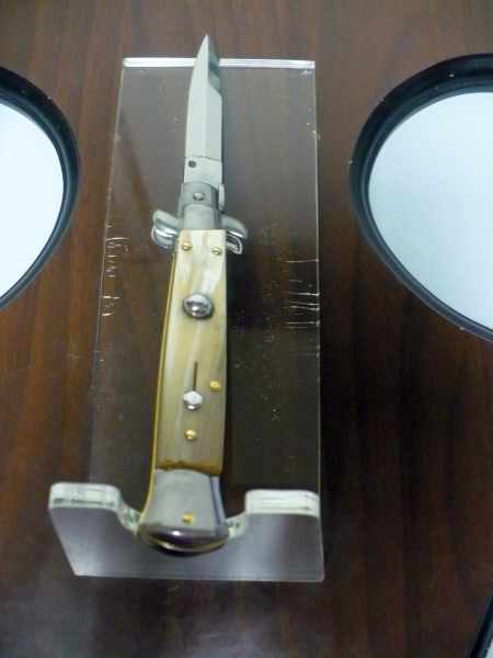 Italian stiletto - pugnale Frank Beltrame - 23 cm -corno di bufalo chiaro- lama dagger FB 23/48D - 20