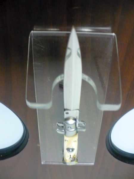 Italian stiletto - pugnale Frank Beltrame - 23 cm -corno di bufalo chiaro- lama dagger FB 23/48D - 1