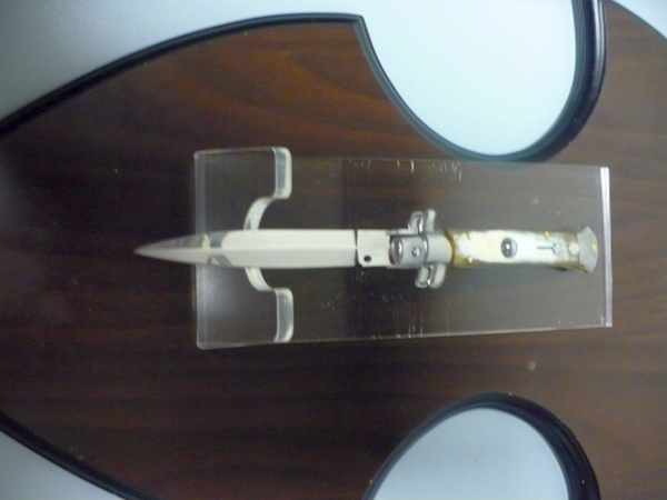Italian stiletto - pugnale Frank Beltrame - 23 cm -corno di bufalo chiaro- lama dagger FB 23/48D - 17