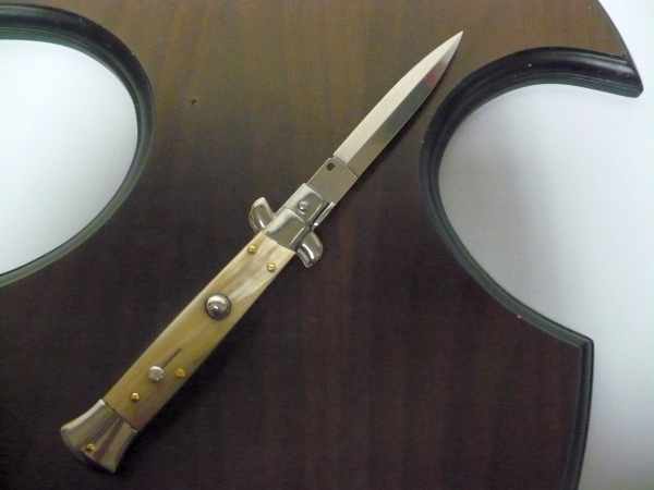 Italian stiletto - pugnale Frank Beltrame - 23 cm -corno di bufalo chiaro- lama dagger FB 23/48D - 20
