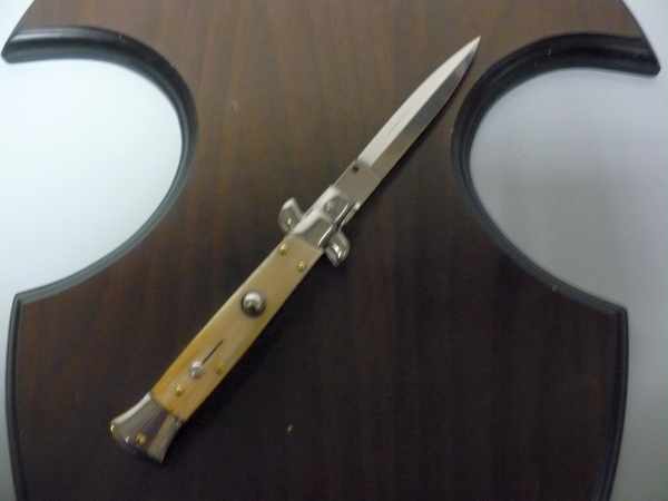 Italian stiletto - pugnale Frank Beltrame - 23 cm - corno di bufalo chiaro, lama dagger - FB 23/48D - 4