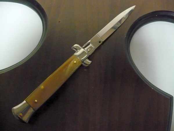 Italian stiletto - pugnale Frank Beltrame - 23 cm -corno di bufalo chiaro- lama dagger FB 23/48D - 20