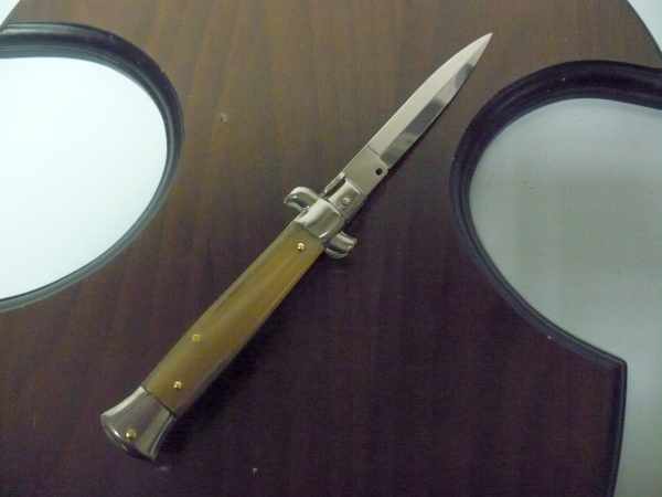 Italian stiletto - pugnale Frank Beltrame - 23 cm - corno di bufalo chiaro, lama dagger - FB 23/48D - 4