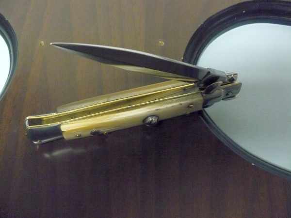 Italian stiletto - pugnale Frank Beltrame - 23 cm - corno di bufalo chiaro, lama dagger - FB 23/48D - 4