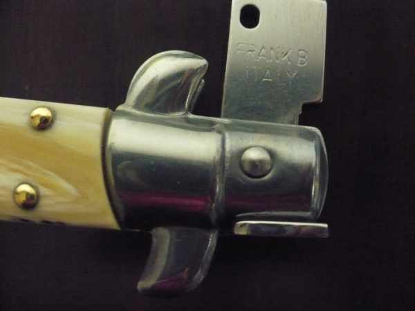 Italian stiletto - pugnale Frank Beltrame - 23 cm -corno di bufalo chiaro- lama dagger FB 23/48D - 1