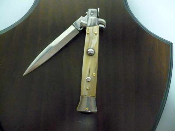 Italian stiletto - pugnale Frank Beltrame - 23 cm -corno di bufalo chiaro- lama dagger FB 23/48D - 20